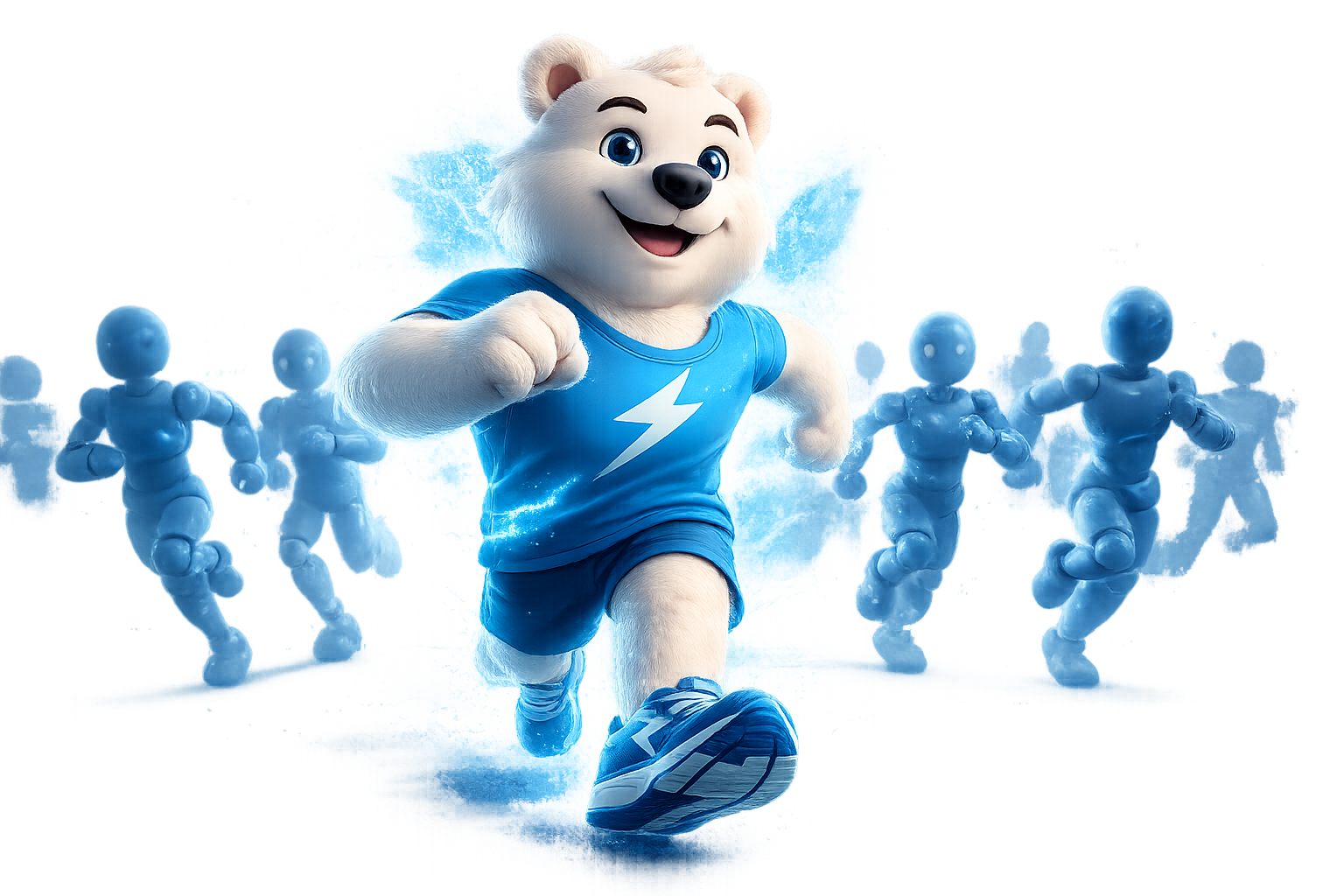 Bear Run mascot running